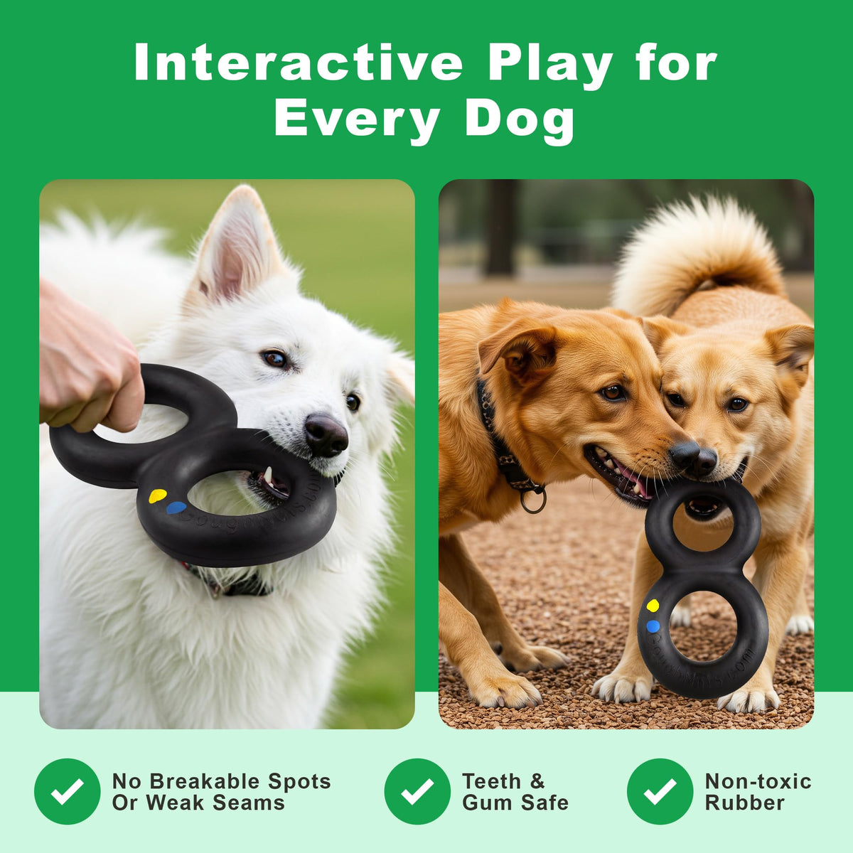 Black Heavy Duty Tug Dog Toy V751
