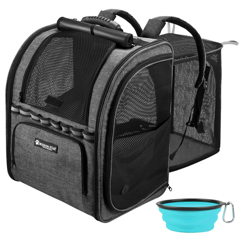 Expandable Breathable Mesh Cat Dog Carrier Backpack B5495
