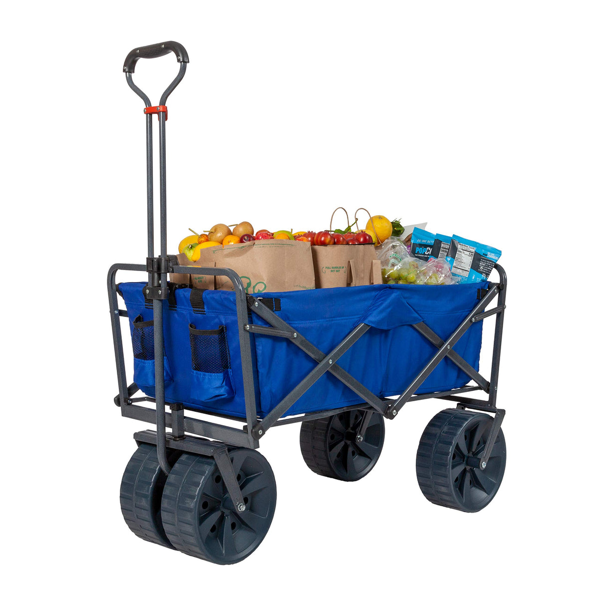 Blue Black Collapsible All Terrain Utility Beach Wagon Cart V575
