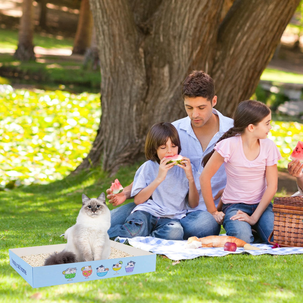 32 Pack Disposable Cat Litter Box with 6 Scoops N5132