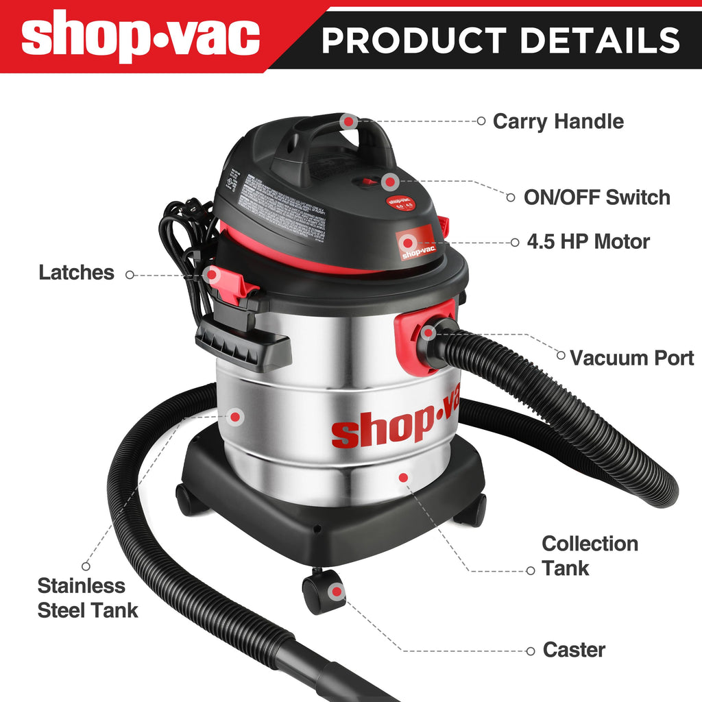5 Gallon Stainless Wet/Dry Vac Blower S94102