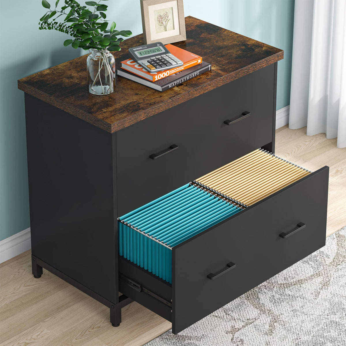 2-Drawer Wood File Cabinet P712339