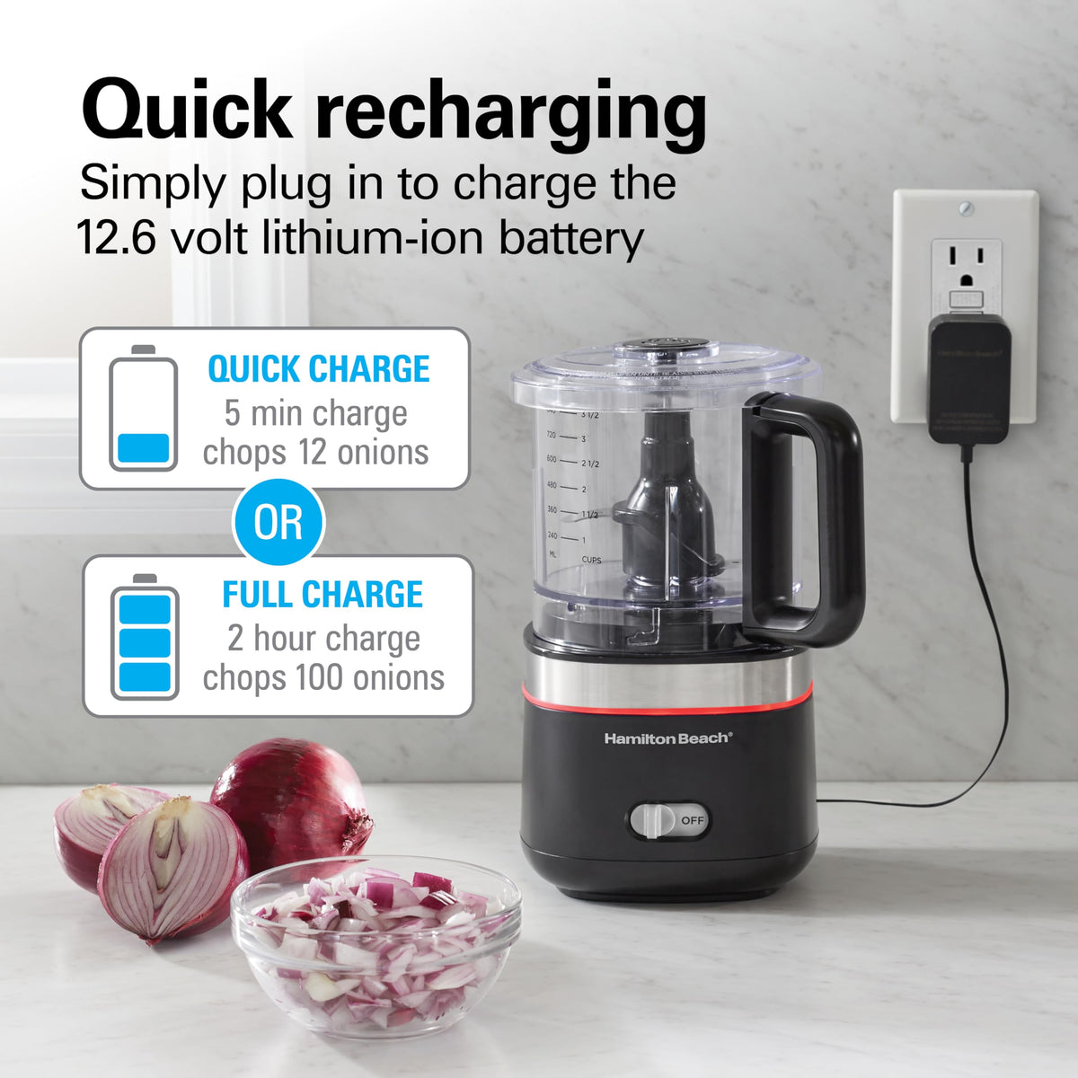Cordless Mini Food Processor & Vegetable Chopper V7029