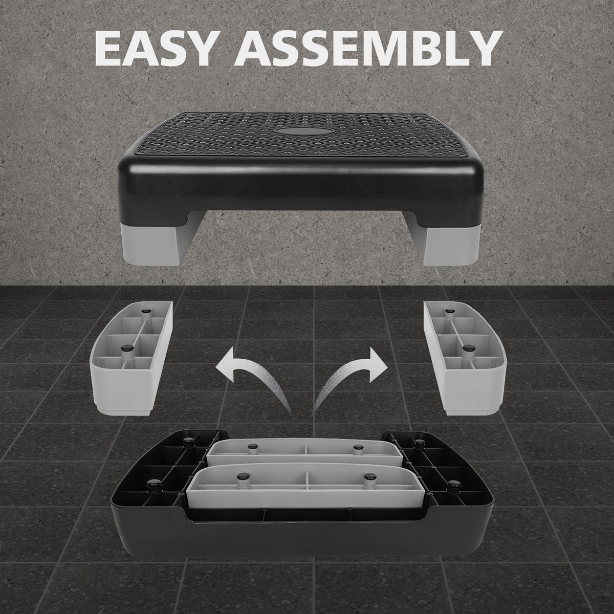 18'' Adjustable Aerobic Step Platform with 2 Risers M2787