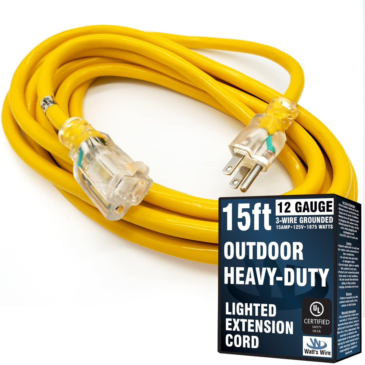 15 ft 12 Gauge Heavy Duty Extension Cord I7168