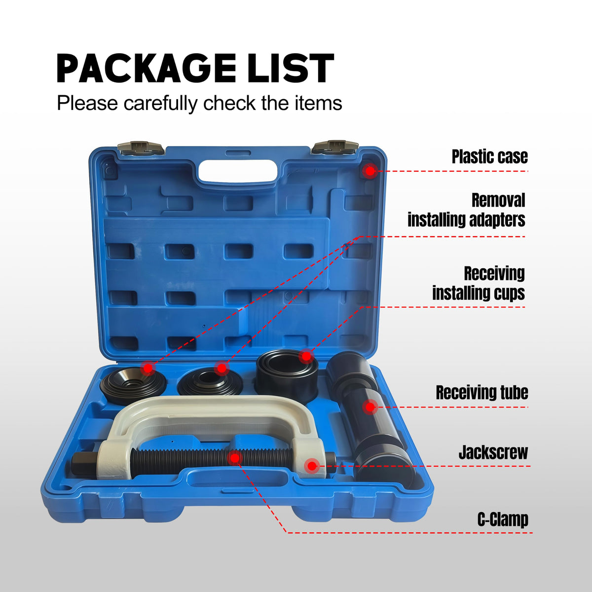 Heavy Duty Ball Joint Press & U Joint Removal Tool Kit with 4WD Adapters Z912154