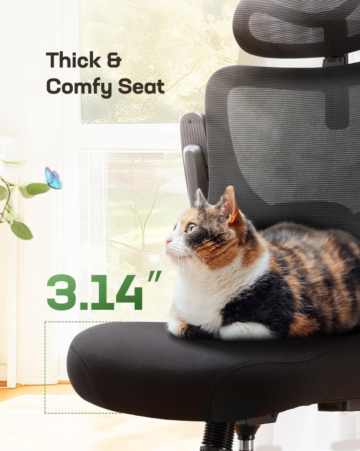 Ergonomic Office Chair with High Back Mesh and Adjustable Lumbar Support E144820