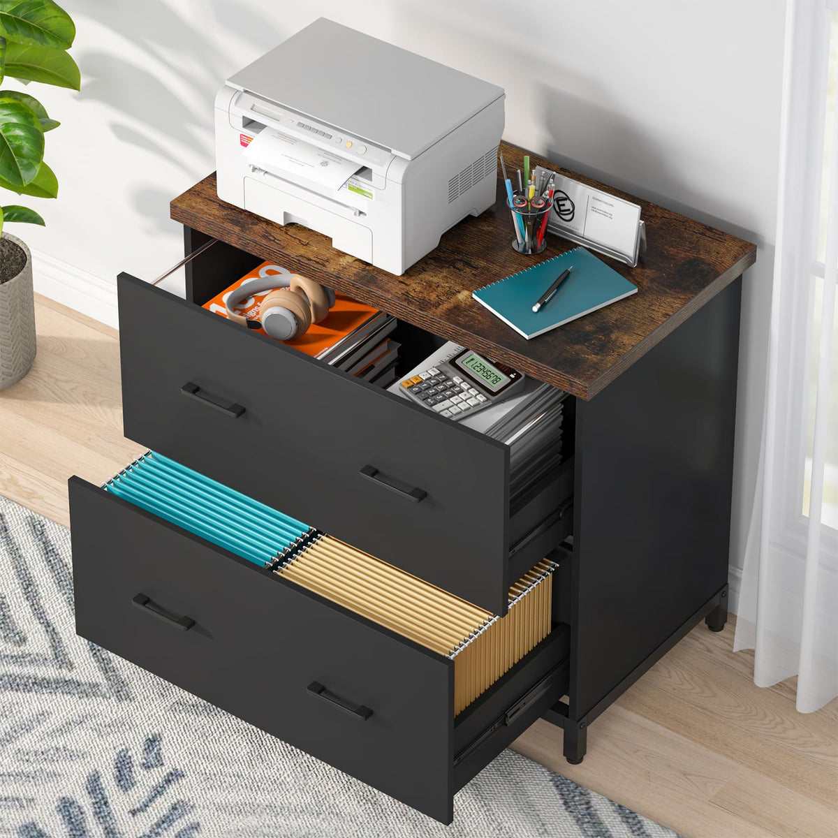 2-Drawer Wood File Cabinet P712339