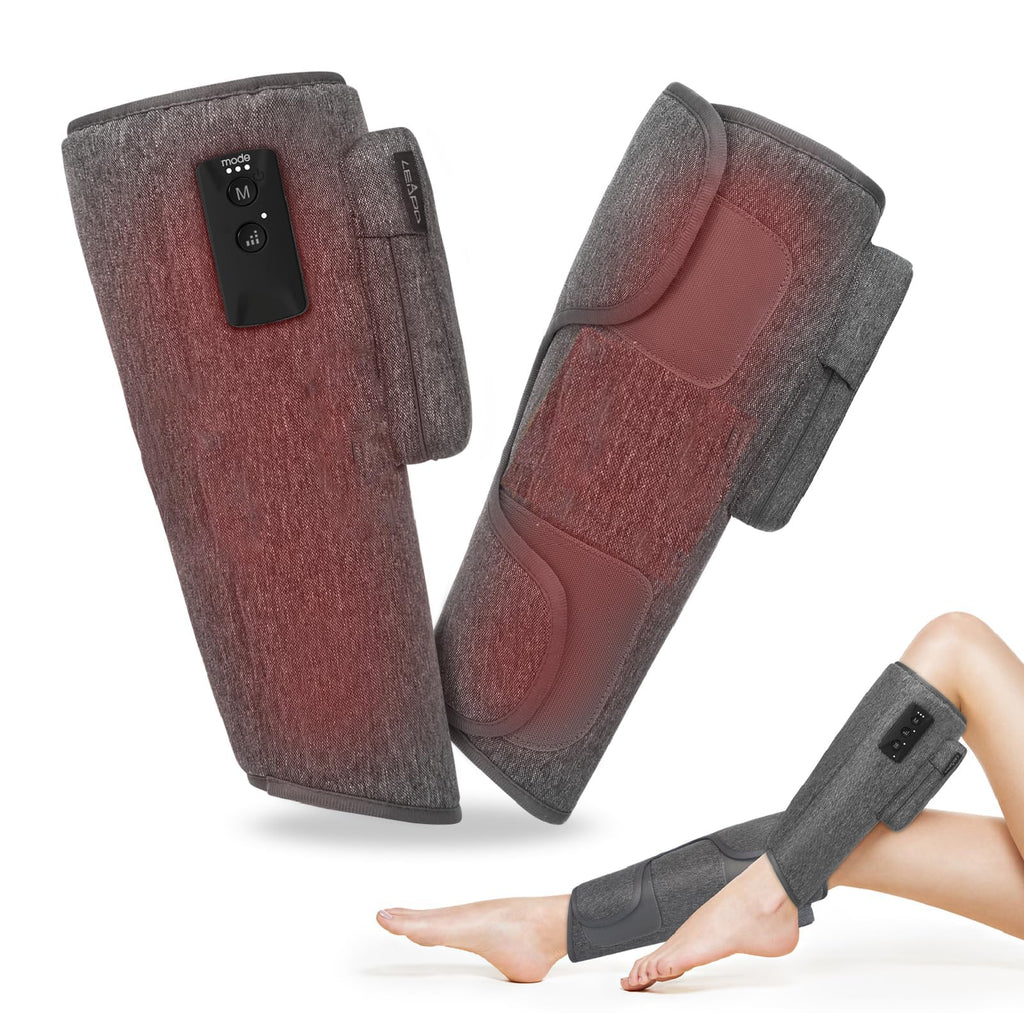 Wireless Air Compression Leg Massager with Heat, 4 Modes, Set of 2 P5860