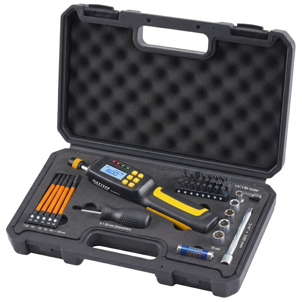 Digital Torque Screwdriver Set, 1/4" Drive, 38-Piece F36553