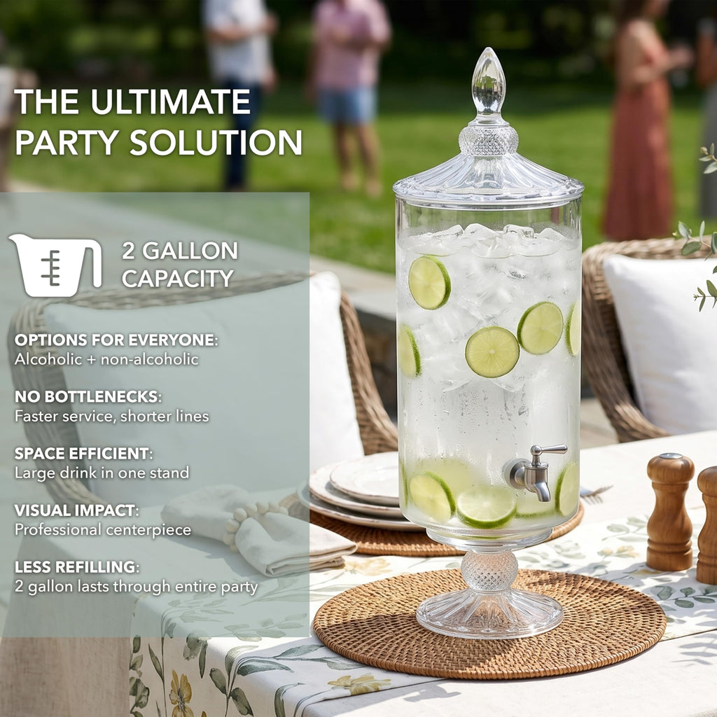 Glass Beverage Dispenser 2 Gal H62657