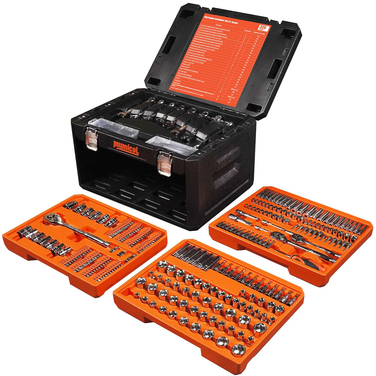 320-Pcs Mechanic Tool Set with 72-Tooth Ratchet W5322