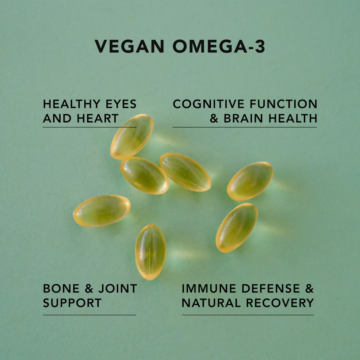 Vegan Omega-3 Algal Oil DHA EPA Softgels, 120ct J29182