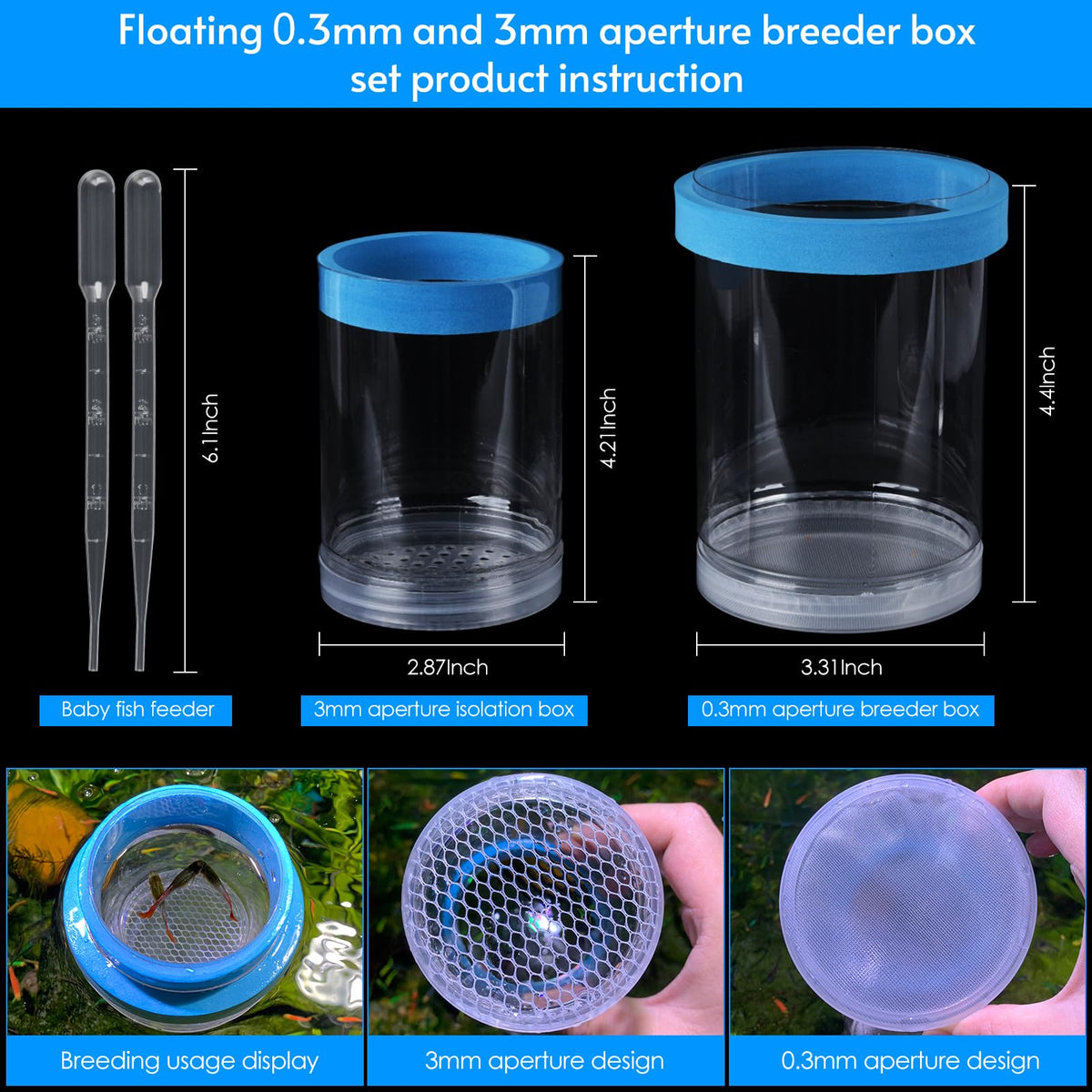 Breeder Box for Fish Tank Isolation Aquarium Separator Hatchery Incubator I83883