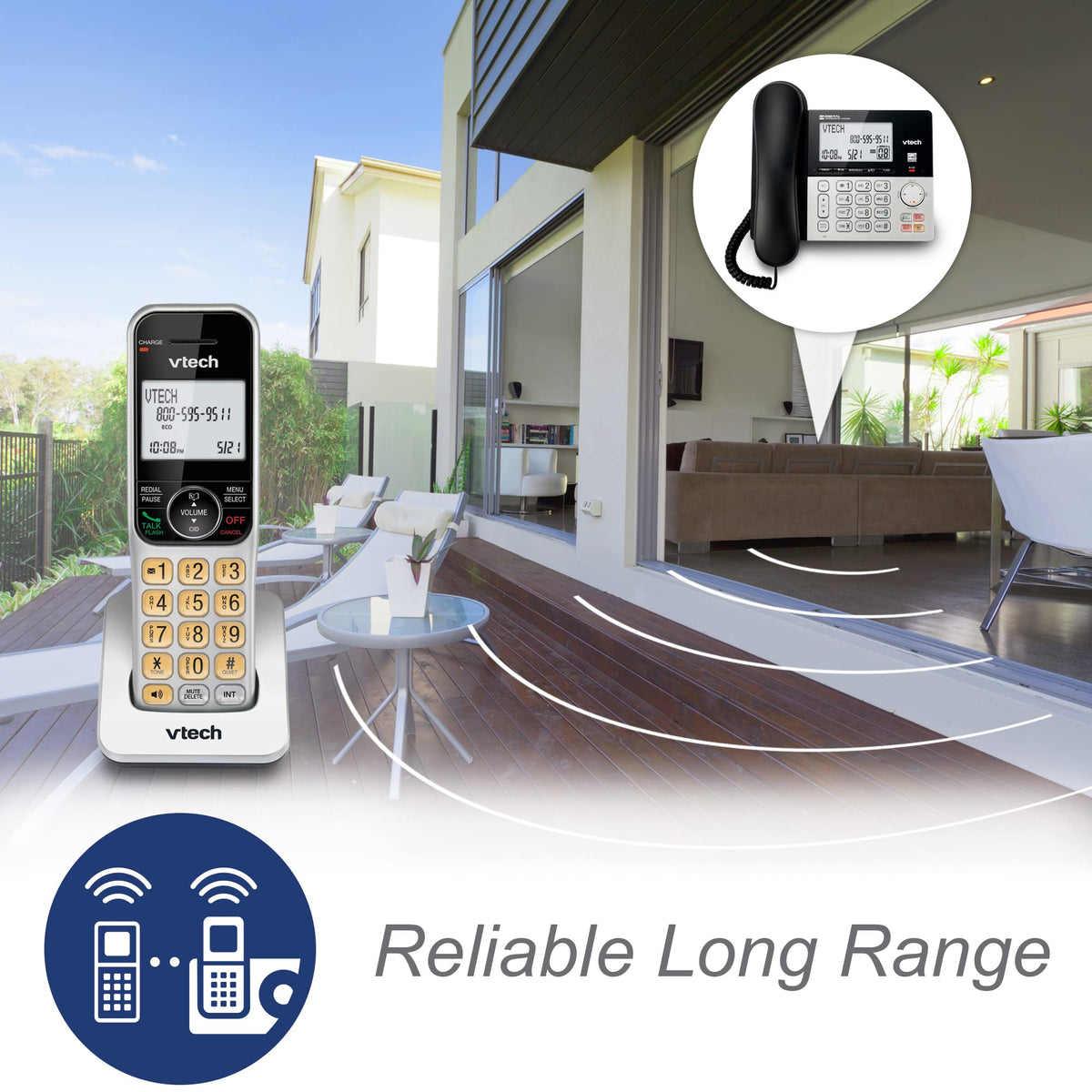 Corded/Cordless Phone System with 2 Handsets S224666