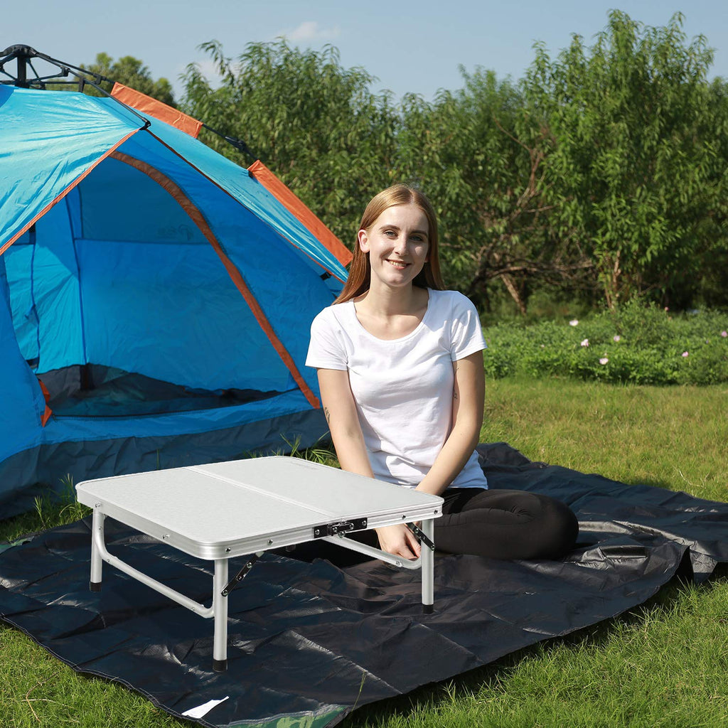 2 Foot Small Square Folding Table with Adjustable Height Y75145
