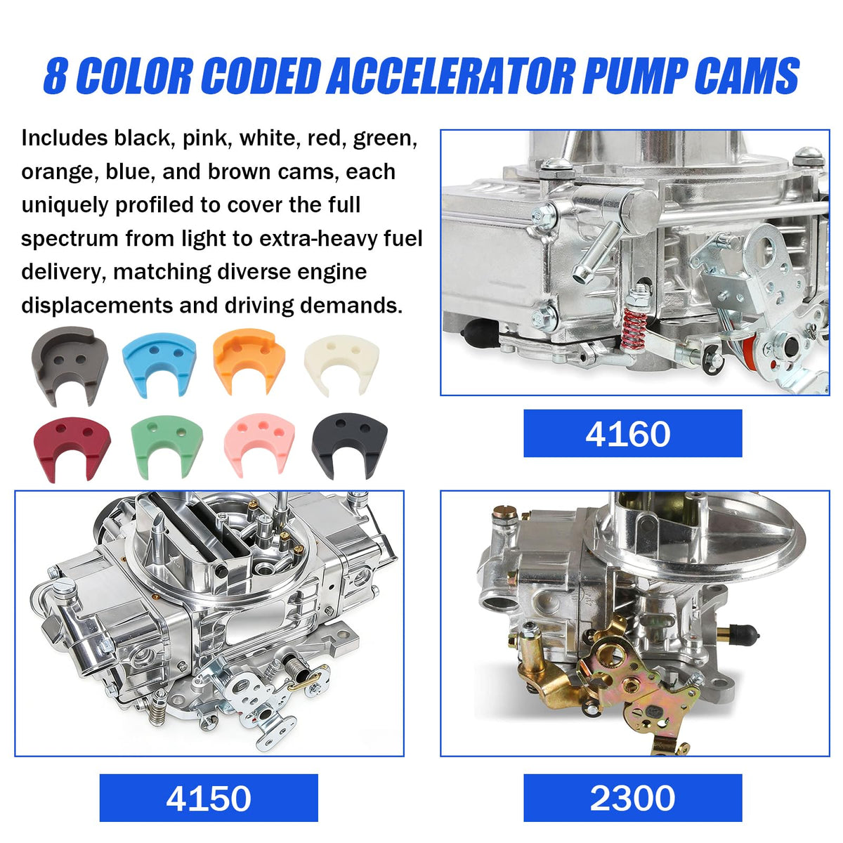 8-Piece Accelerator Pump Cam Assortment Kit Y90365