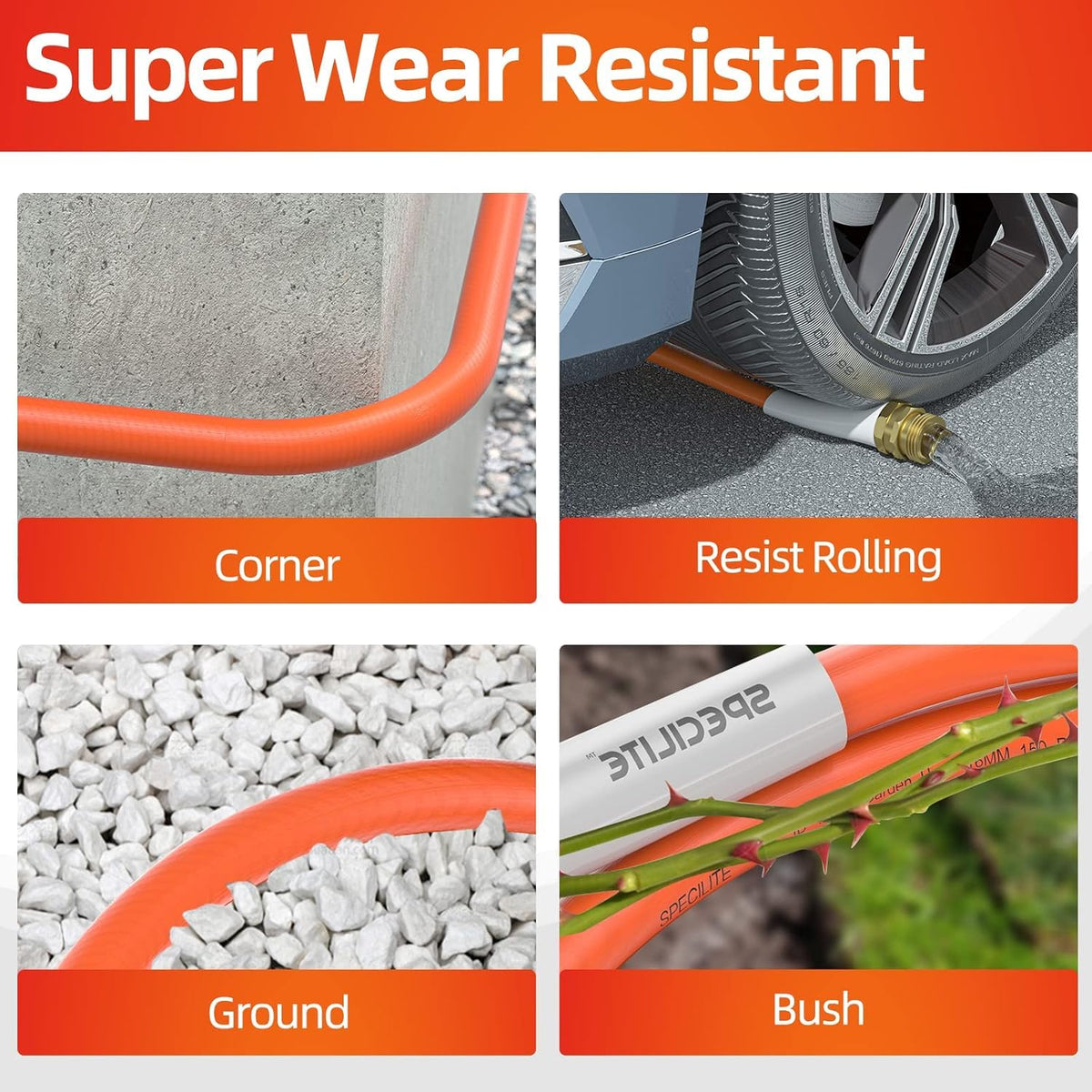 Garden Water Hose 50 ft x 5/8" Heavy Duty Flexible T739