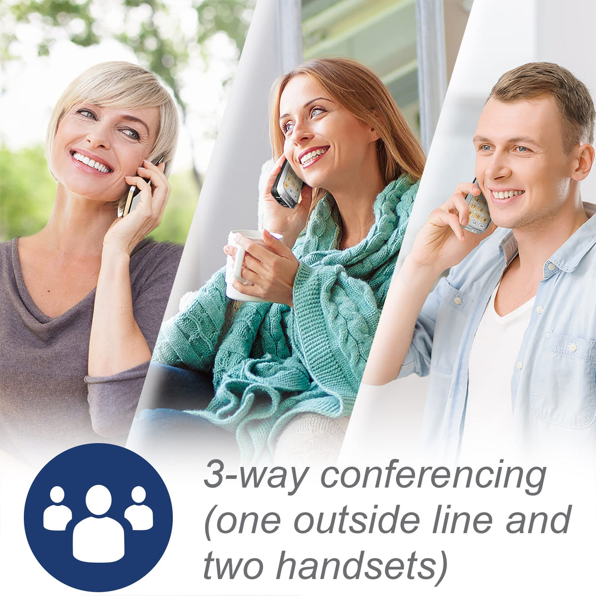 Corded/Cordless Phone System with 2 Handsets S224666