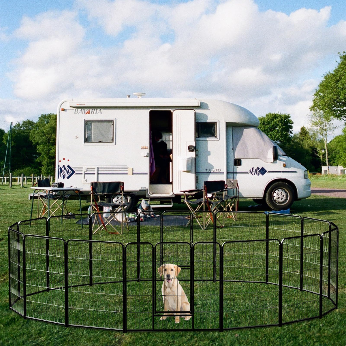 40 Inch 16 Panels Metal Dog Playpen N20261