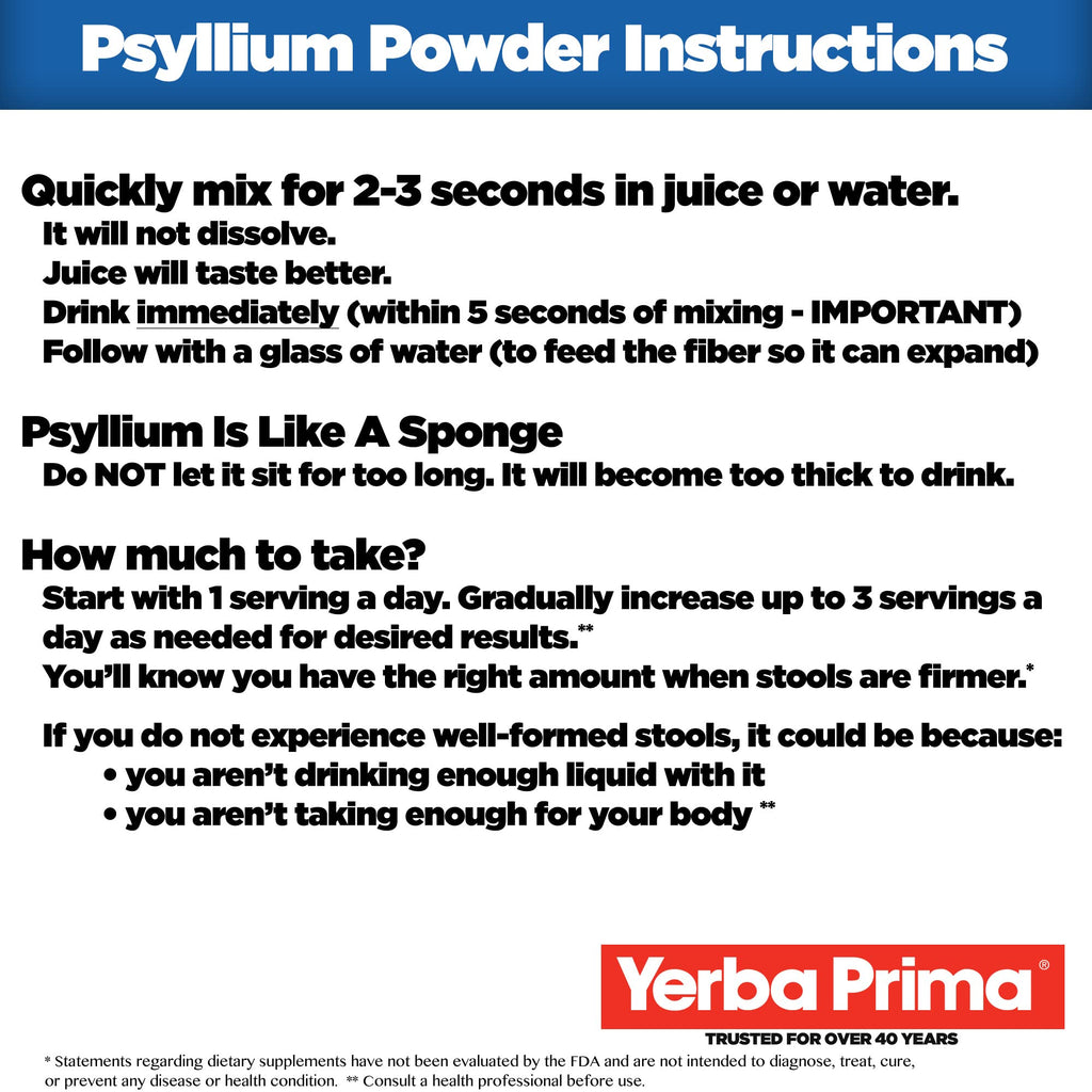 Psyllium Husk Powder 12 oz (Pack of 2) H7717
