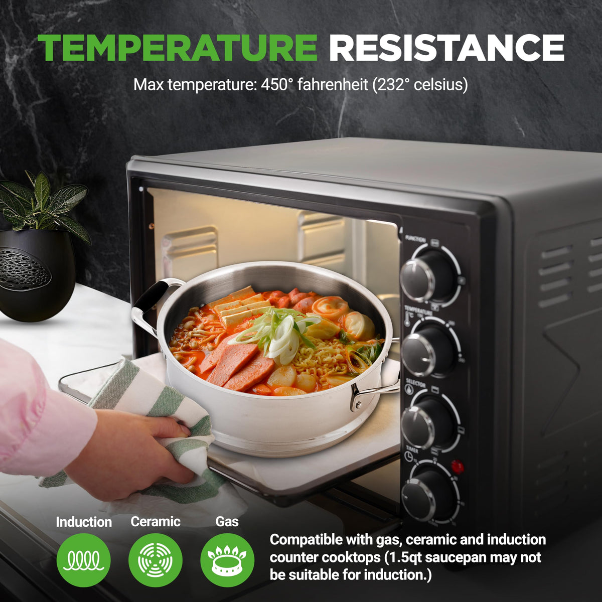 12-Piece Stainless Steel Non-Stick Cookware Set B4726