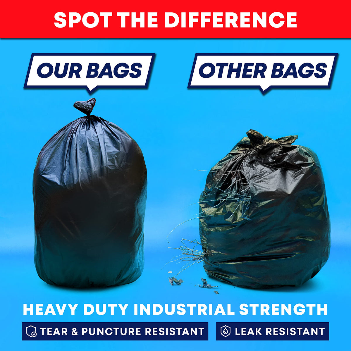 95 Gallon 2 Mil Heavy Duty Trash Bags 25 Count J9915