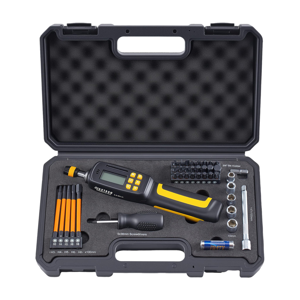 Digital Torque Screwdriver Set, 1/4" Drive, 38-Piece F36553