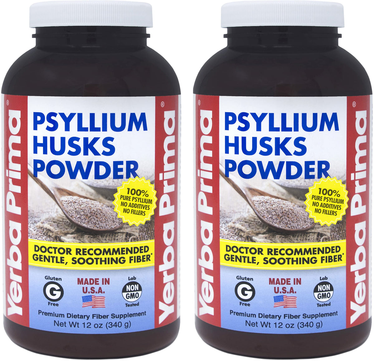 Psyllium Husk Powder 12 oz (Pack of 2) H7717