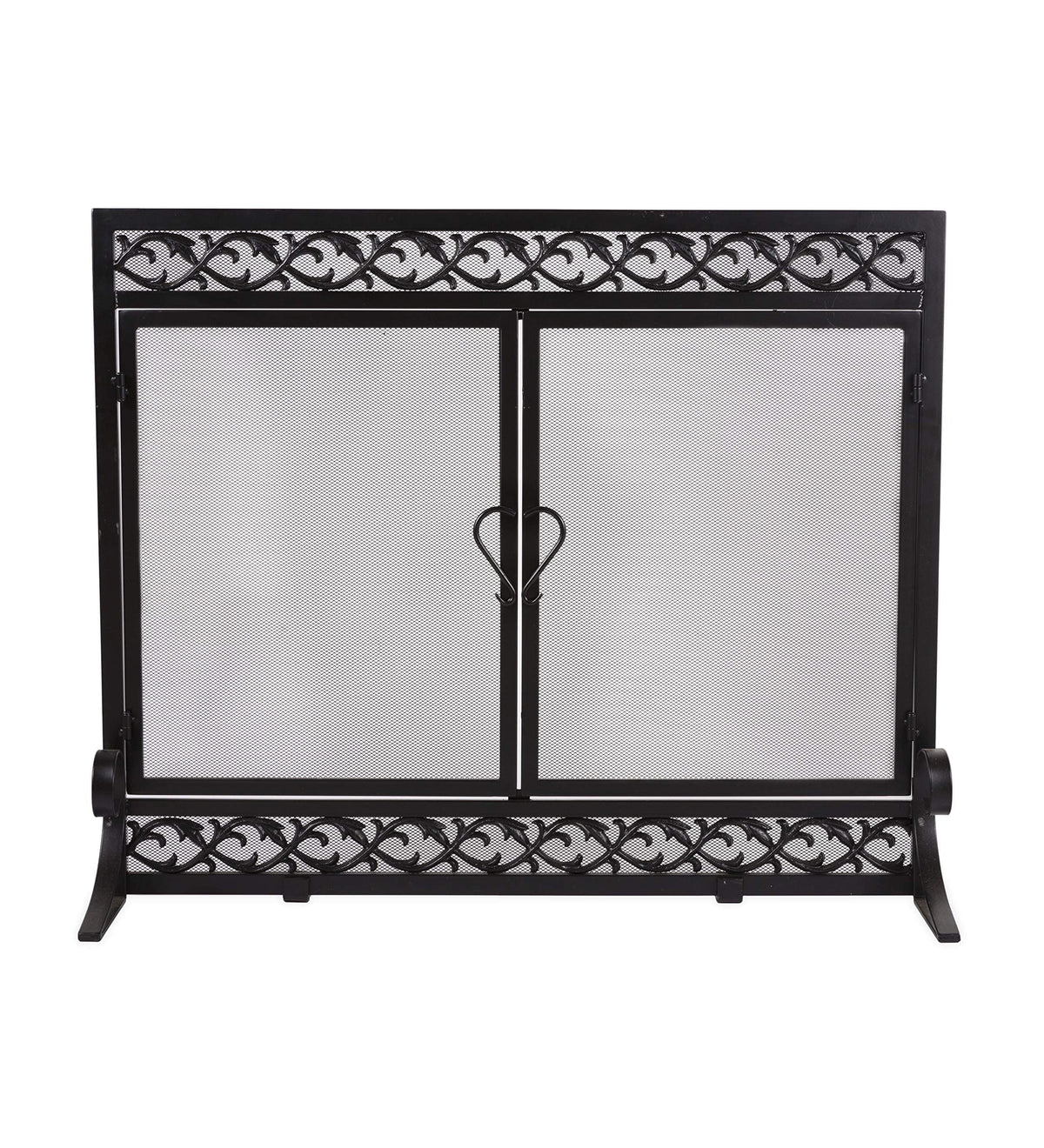 Black Metal Fireplace Screen T6918